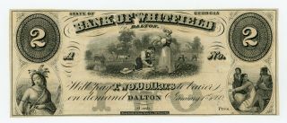 1860 $2 The Bank Of Whitfield In Dalton,  Georgia Note