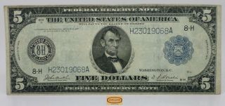 Fr.  874 1914 St.  Louis Large Federal Reserve Note $5 - 17353