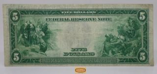 Fr.  874 1914 ST.  Louis Large Federal Reserve Note $5 - 17353 2