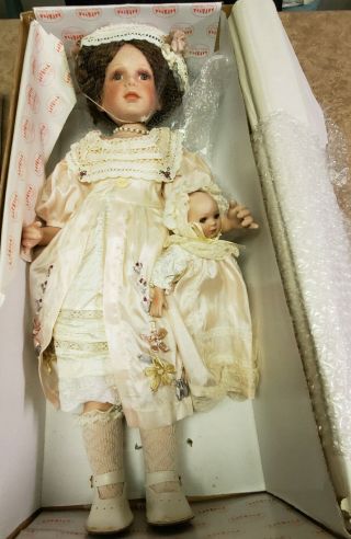 Show Stoppers " R961 Peyton " Porcelain 23 " Doll With Baby Doll