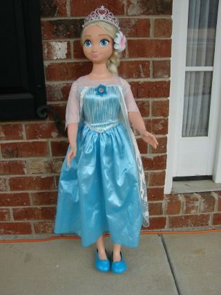 Disney Frozen My Size Elsa 38 " Life Size Barbie Type Doll Over 3ft