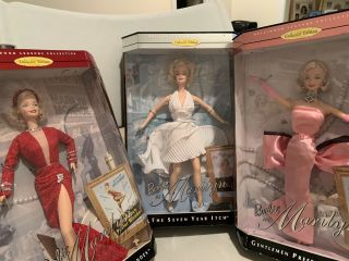 Marilyn Monroe Gentlemen Prefer Blondes & Seven Year Itch 1997 Barbie Doll Set