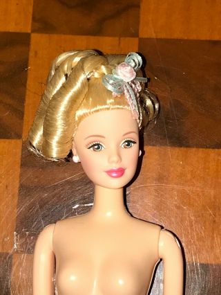Barbie Nude Ballerina Gorgeous Blonde Hair With Rose