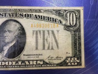 1928 Ten US Dollar Bill GOLD CERTIFICATE Note IN GOLD $10 laminated 3