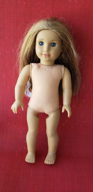 American Girl Doll 18 Inch Toy Doll - Long Blond Hair,  Blue Eyes W/ Blue Dress