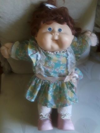 Vintage Cabbage Patch Kids Doll Red Hair Blue Eyes 1978 - 1983 Oaa Fully Dressed