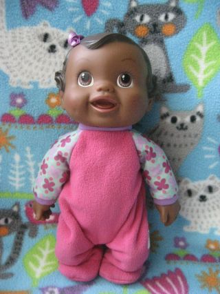 Hasbro Bouncin Babbles Baby Alive Doll African American Bounces & Giggles Euc