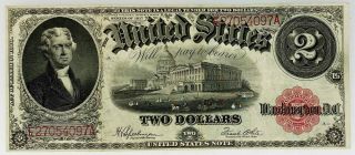 1917 $2 Legal Tender Large Size Note - Circulated With Folds - Usa