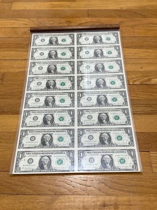 Crisp Us Dollar Bills Uncut Series 1988 A (16) Notes