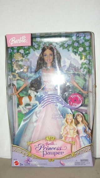 2004 Mattel Barbie Princess & The Pauper " Erica " - Nos