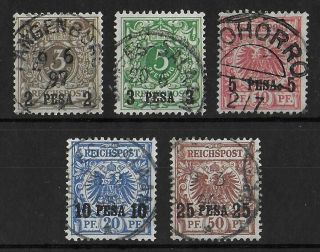 German East Africa 1893 Complete Set Of 5 Michel 1 - 5 Cv €200