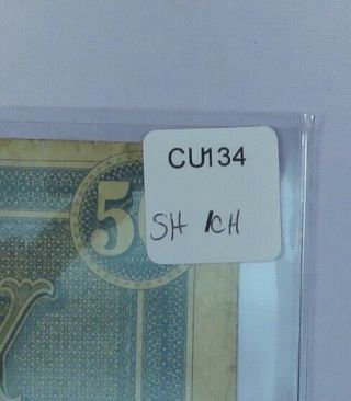 1864 $50 Confederate States of America Note.  CU134/ASH 3