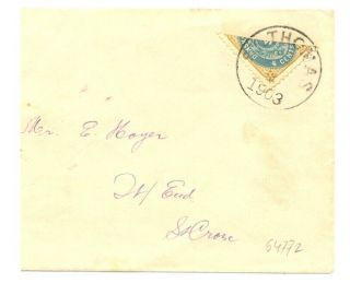 Denmark Dwi - Danish West Indies - 4 Cents - Bisected On Part Of Cover - - Fine