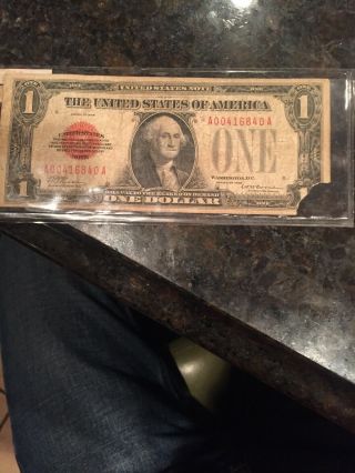 (1) 1928 $1 One Dollar Red Seal Legal Tender Us Note