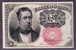 Us 10c Fractional Currency Note 5th Issue Fr 1266 Ch Cu Position I 83