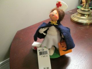 1999 Annalee Halloween Trick Or Treat Kid Nurse With Tags 7 Inch 3071