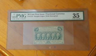 Fractional Currency,  50 Cents,  1st Issue,  Fr1312,  Pmg 35,