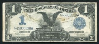 Fr.  236 1899 $1 One Dollar “black Eagle” Silver Certificate Currency Note (b)