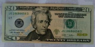 1 To 10 Consecutively Numbered Us $20 Twenty Dollar Bill Currency Uncirculat