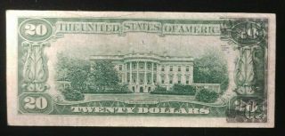 1950c Series $20.  00 Small Size Federal Reserve Note - Partial Offset Error