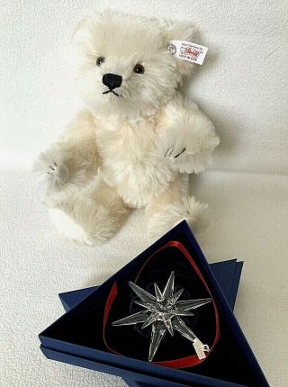 Steiff Swarovski Teddy Bear " Crystal " Plus 2005 Swarovski Ornament Nib