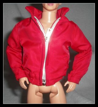 Top James Dean Doll Mattel Red Zipper Jacket Coat Accessory Clothing