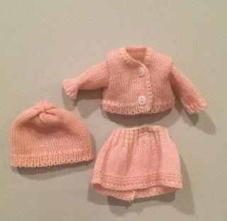 Vintage Pink Knit Outfit Fits Muffie 