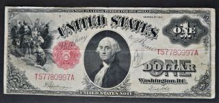 1917 $1 Legel Tender Large Size Note - Circulated