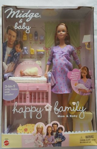Barbie Happy Family Pregnant Midge Baby