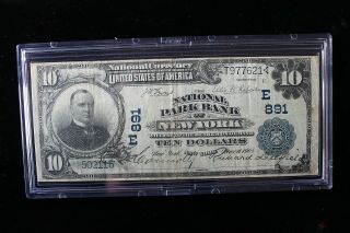 1902 10.  00 National Park Bank York National Currency Ch891