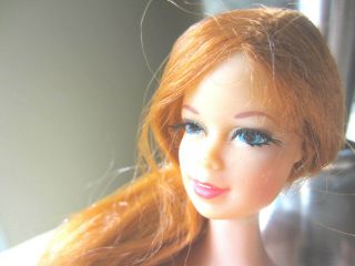 Vtg 1968 Red Hair Stacey Doll Twist N Turn Real Lashes Bendy Knees Japan 1165