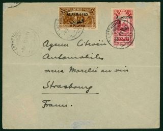 French Colonies 1931 Alaouites Cover To France With Lattaquie & Beyrouth Pmks