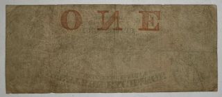 1855 $1 WESTERN EXCHANGE OMAHA CITY NEBRASKA OBSOLETE CURRENCY BANKNOTE (001) 2