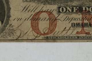 1855 $1 WESTERN EXCHANGE OMAHA CITY NEBRASKA OBSOLETE CURRENCY BANKNOTE (001) 3