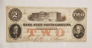 West Point Coins Confederate $2 Note 568 June 6th 1862 Bank Of South Carolina