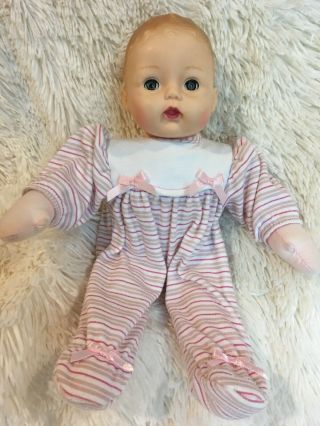 Madame Alexander 12 " 1977 Huggums Vinyl Cloth Baby Doll " Pink Candy Store "