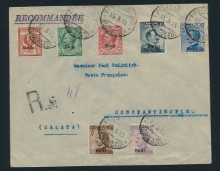 Italy.  Agean Islands.  1913.  Rodi.  Registered Cover To Constantinople
