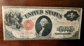 1917 Series $1 One Dollar Red Seal Large Size Currency Note Bill