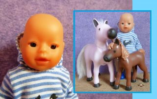 Mini Baby Born Doll,  Zapf Creations,  With 2 Horses