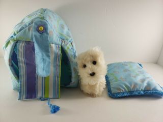 American Girl Pet Coconut Dog With Dog House And Dog Pillow Ag Doll Accessories