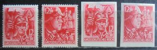 German Reich 1945 12th Anniversary Of Third Reich Perf & Imperf 4 Mnh