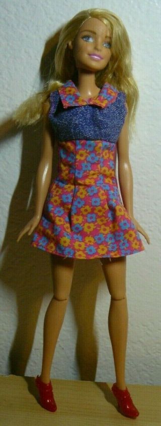 Mattel Generation Barbie Doll Ball Jointed Legs Floral Dress Low Cut Boots