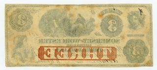 1863/2 $3 The Somerset and Worcester Savings Bank - Salisbury,  MARYLAND Note 2