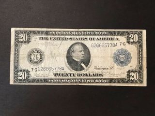 1914 $20 Federal Reserve Note Chicago (&)