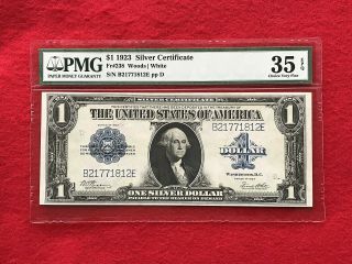 Fr - 238 1923 Series $1 One Dollar Silver Certificate Pmg 35 Epq Choice Vf
