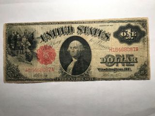 1917 $1 Legal Tender Large Size Us Note - Fine See Photos