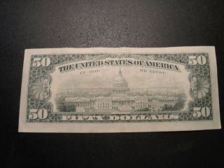 (1) $50.  00 Series 1981 - A Federal Reserve Note AU Circulated. 2