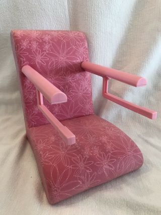 American Girl Doll Bistro Seat Cafe Treat Seat Table Chair Pink Stars Clip On