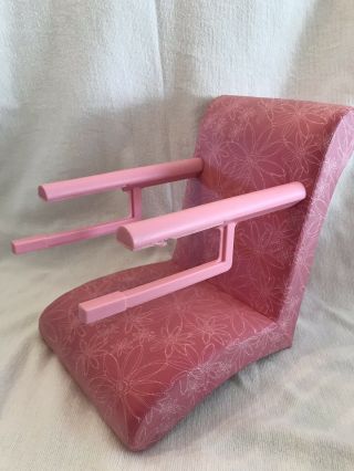 American Girl Doll Bistro Seat Cafe Treat Seat Table Chair Pink Stars Clip On 2