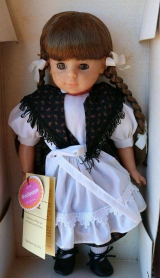 Signed Siele Gotz Puppen Doll Box Tags Braids Dress West Germany Toy